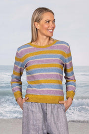 Cara Possum Merino + Cotton Crew - Ochre